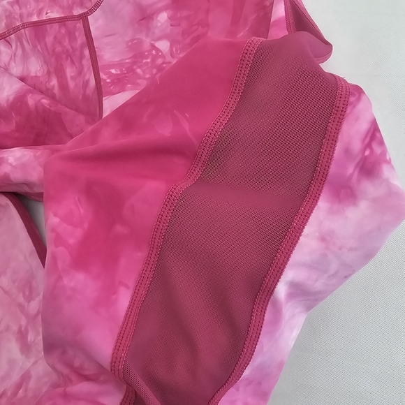 ZYIA Active Tie Dye Fuchsia Hendrix Mesh Light N Tight High Leggings Size 12 - Picture 6 of 14
